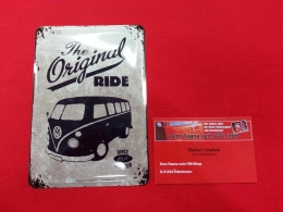 The original Ride VW Bus T1 Blechpostkarte Blechschild Postkarte (62-037)