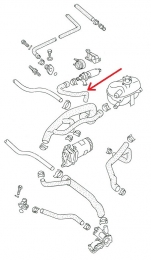 Khlwasserschlauch 15/19mm lkhler zur Zusatzwasserpumpe VW Bus T3 (45-424)