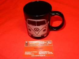 Tasse / Becher VW Bus T1 schwarz Glitzer (23-009)