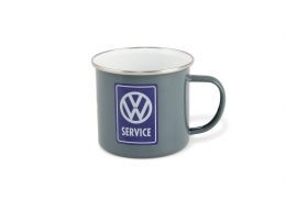 Becher Tasse VW Service emailliert (07-044)