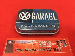 Pillendose / Blechdose m. Pfefferminzdragees VW Garage Volkswagen (62-067)
