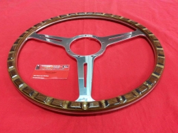 17 Holzlenkrad mit Nabe f�r VW Bus T2 T2b 75-79, 17 Zoll, DUNKELBRAUN (57-055 S/81-219/81-220)