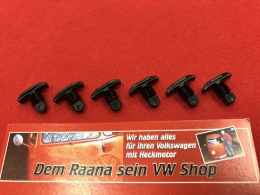 6 Clips T�rdichtung VW Bus T3 Klammern Haubendichtung Golf 2, Jetta 2 (7620-050)