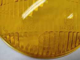 VW Karmann Ghia Typ 14 NOS Glas Hauptscheinwerfer Hella 77296 gelb (31-116)