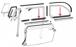 VW Kfer Cabrio 65-79 Fensterdichtlasche Dichtung innen TOP QUALITT (89-037)