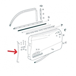 Dichtung Trdichtung A-Sule links VW Karmann Ghia Typ14 (0757)