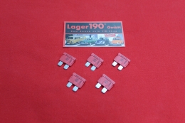 Flachsicherung 10A rot, 5 Sicherungen VW Kfer, Bus, Golf (0662-110)