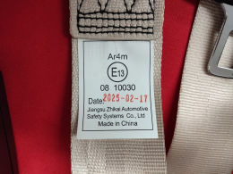 Automatik Sicherheitsgurt 3-Punkt beige E-PR�FZEICHEN (0573-040)