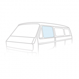 Glasscheibe Türfenster, links, Fahrertür, Klarglas VW Bus T3 05/79-07/92, mit E-Prüfzeichen (8951-300)