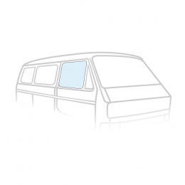Glasscheibe T�rfenster, rechts, Beifahrert�r, Klarglas VW Bus T3 05/79-07/92, mit E-Pr�fzeichen (8951-305)