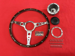 16 Holzlenkrad mit Nabe fr VW Kfer ab 1974, 16 Zoll, DUNKELBRAUN