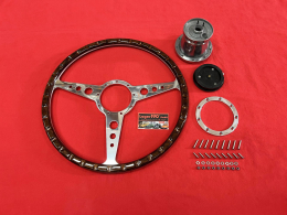 16 Holzlenkrad mit Nabe fr VW Kfer ab 1974, 16 Zoll, DUNKELBRAUN