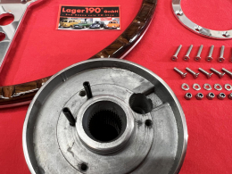 16 Holzlenkrad mit Nabe fr VW Kfer ab 1974, 16 Zoll, DUNKELBRAUN