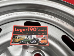 Stahlfelge 5.5x15 4x130 [ET25] f�r VW K�fer 67-, Karmann Ghia 67-, Typ 3, 411, 412 mit TEILEGUTACHTEN (54-043)
