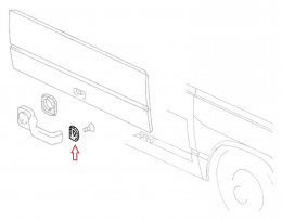 Unterlage klein fr Griff Tresorklappe VW Bus T3 Pritsche / Doka (0723-735)