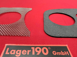 VW Kfer ab 08/57 Unterlage Ziergitter 2x 52mm Armaturenbrett links (0525-712)