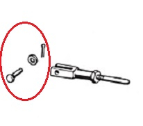 Befestigung Bremsdruckstange Bremspedal VW Kfer -07/57, Bus T1, T2 (0276-570)