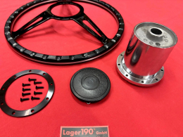 15 Lenkrad Schwarz Woody Style mit Nabe fr VW Kfer 08/60-08/73 (57-058 57-006)