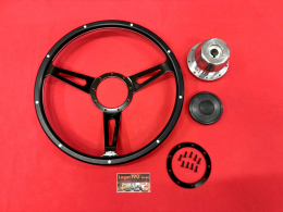 15 Lenkrad Schwarz Woody Style mit Nabe fr VW Bus T1 55-67 (57-058 57-008)