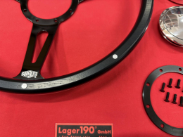 15 Lenkrad Schwarz Woody Style mit Nabe fr VW Bus T2 08/74- (57-058 81-219 81-220)