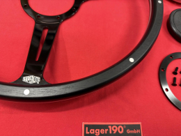 16 Lenkrad Schwarz Woody Style mit Nabe fr VW Bus T1 55-67 (57-059 57-008)