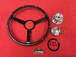 16 Lenkrad Schwarz Woody Style mit Nabe fr VW Bus T2 08/74- (57-059 81-219 81-220)