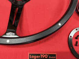 16 Lenkrad Schwarz Woody Style mit Nabe f�r VW Bus T2 08/74- (57-059 81-219 81-220)