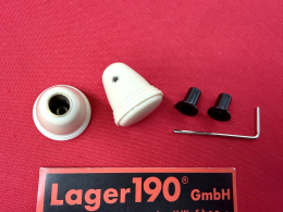 Bedienkn�pfe Elfenbein Paar f�r Radio VW K�fer, Bus T1, T2, Karmann (0525-002)