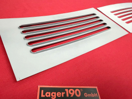 Lüftungsschlitze Motorhaube VW Käfer Cabrio Rep.-Blech, Paar (0139-910)
