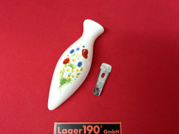 Blumenvase Keramik Wildblumen für Käfer, Bulli T1, T2, u.a. Oldtimer (0547-010)