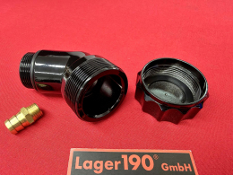 Öleinfüllstutzen Alu schwarz VW Käfer, Bus T1, T2, Typ1-Motor (1845-105)