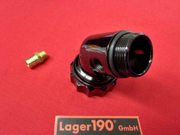 Öleinfüllstutzen Alu schwarz VW Käfer, Bus T1, T2, Typ1-Motor (1845-105)