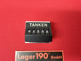 Tageskilometerzähler schwarz "TANKEN" für VW Käfer, Bulli T1, T2 u.a. Oldtimer (2688-011)