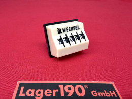 Tageskilometerzähler elfenbein "ÖLWECHSEL" für VW Käfer, Bulli T1, T2 u.a. Oldtimer (2688-030)