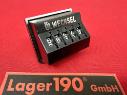 Tageskilometerzähler schwarz "ÖLWECHSEL" für VW Käfer, Bulli T1, T2 u.a. Oldtimer (2688-031)
