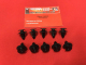 VW Bus T3, Golf, Jetta, Porsche 1 Satz (= 10 Stück) Klammern Clips Türverkleidung Seitenverkleidung Schwarz OE (0409-650)
