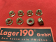 VW Käfer T1 T2 Flanschmuttern Auspuff Vergaser Satz M8 SW10 (17-090)