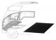 VW Bus T1 T2 Gummimatte Bodenbelag Fahrgastraum Teppich hinten (0538-75)