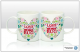 Ein Becher / Tasse VW Käfer Love Bug mit Herzmotiv aus Blümchen (23-026)