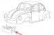 Frontschürze Rep.-Blech VW Käfer 1302 1303 vorne Gitter (48-014)
