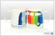 Tasse / Becher VW Bus T1 bunt "Stripes" (23-036)