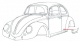 VW Käfer 50- Rep.-Blech Seite rechts unten 12cm hinten Außen (0818)