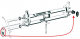 VW Bus T1 Stabianbausatz Anbausatz Stabi Gummi Vorderachse li.+re. (1353-01/-02)