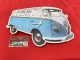 Wanduhr Uhr VW Bus T1 blau (07-100)