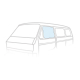 Glasscheibe Türfenster, links, Fahrertür, Klarglas VW Bus T3 05/79-07/92, mit E-Prüfzeichen (8951-300)