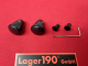 Bedienknöpfe Schwarz Paar für Radio VW Käfer, Bus T1, T2, Karmann (0525-004)