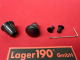 Bedienknöpfe Schwarz Paar für Radio VW Käfer, Bus T1, T2, Karmann (0525-004)