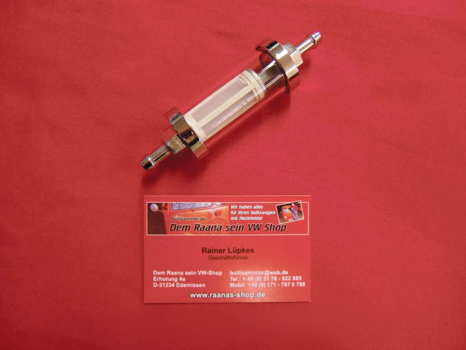 Benzinfilter Chrom 6 mm