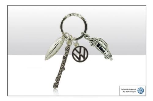 VW Käfer Schlüsselanhänger und Zinn Pin Anstecker Geschenk Set -   Österreich