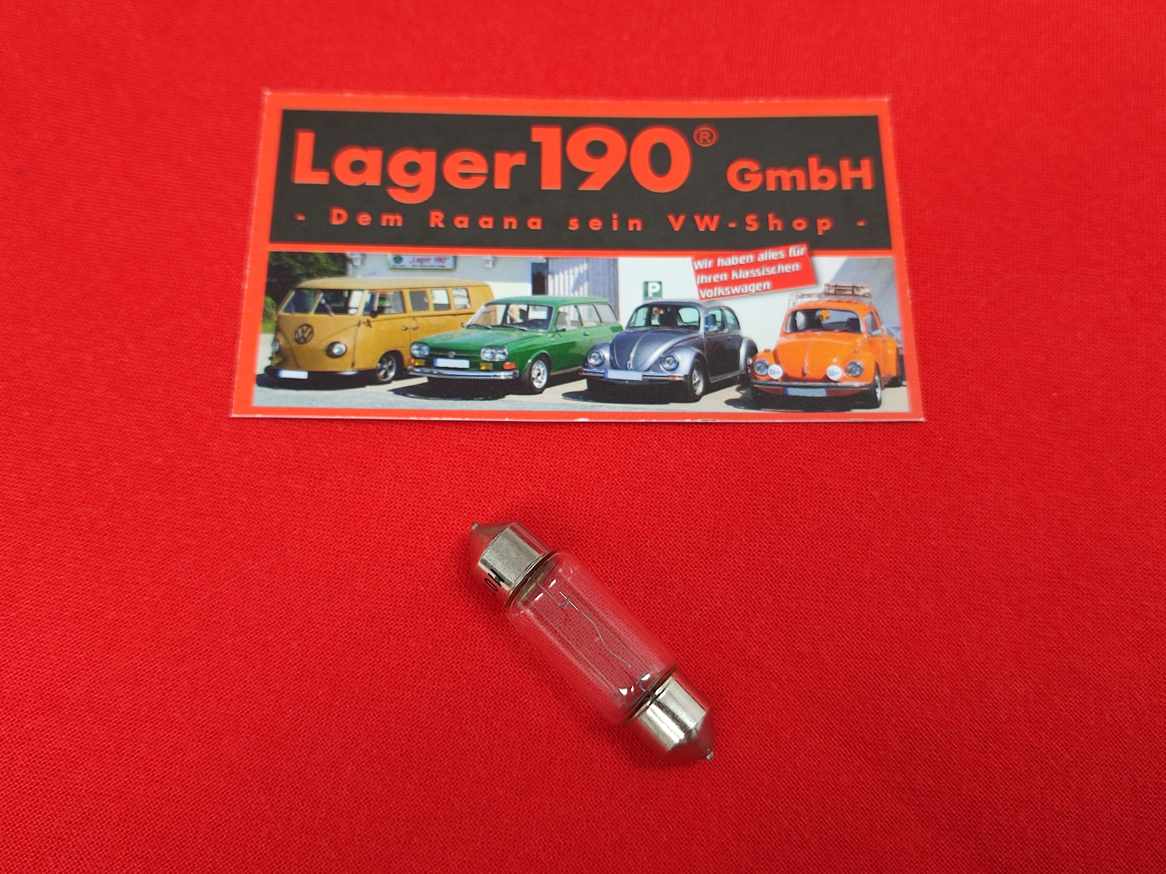 Soffitte 12V 10W 37mm Innenbeleuchtung (09-004) - Lager190 GmbH -Dem Raana  sein VW Shop